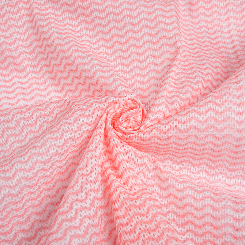 Mesh semi-cross spunlace non-woven fabric